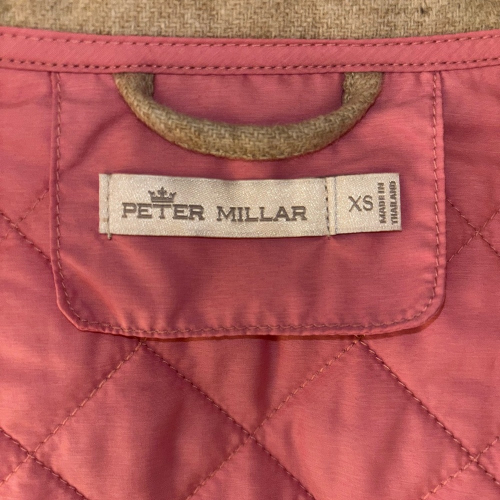 Peter Millar Pink Tan Addison Quilted Vest Sz XS - Picture 2 of 6